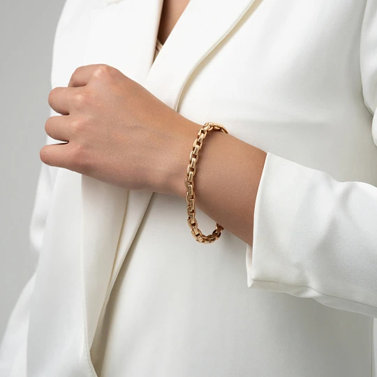 Браслет золотой 7004 | Браслеты без вставок купить по выгодной цене в ювелирном магазине ⭐️ «Золотая Подкова»