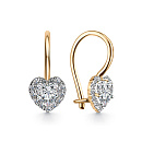 Серьги золотые С132-370 | Серьги золотые С132-370 купить по цене 26142 руб. в ювелирном магазине ⭐️ «Золотая Подкова»