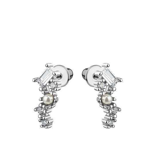 Серьги серебряные G1-LU-1004 | Женские серьги купить по выгодной цене в ювелирном магазине ⭐️ «Золотая Подкова»