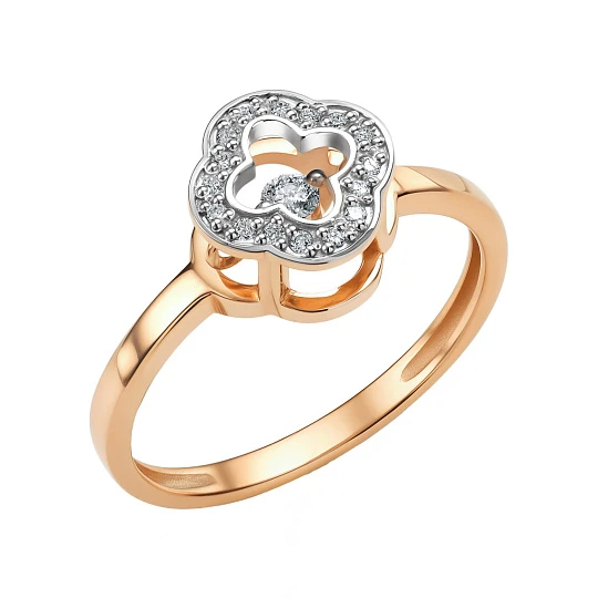 Кольцо золотое 16066-100 | Золотые кольца купить по выгодной цене в ювелирном магазине ⭐️ «Золотая Подкова»