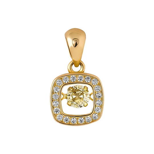 Подвеска серебряная E13RC0156-Y-ye поз. | Подвески и кулоны купить по доступной цене в ювелирном магазине «Золотая Подкова»