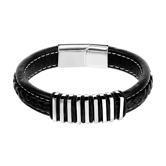 Браслет стальной AS-BR135-bk | Ювелирные изделия Мужские купить по выгодной цене в ювелирном магазине ⭐️ «Золотая Подкова»