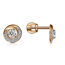 Серьги золотые С132-3008 | Серьги золотые С132-3008 купить по цене 20449 руб. в ювелирном магазине ⭐️ «Золотая Подкова»