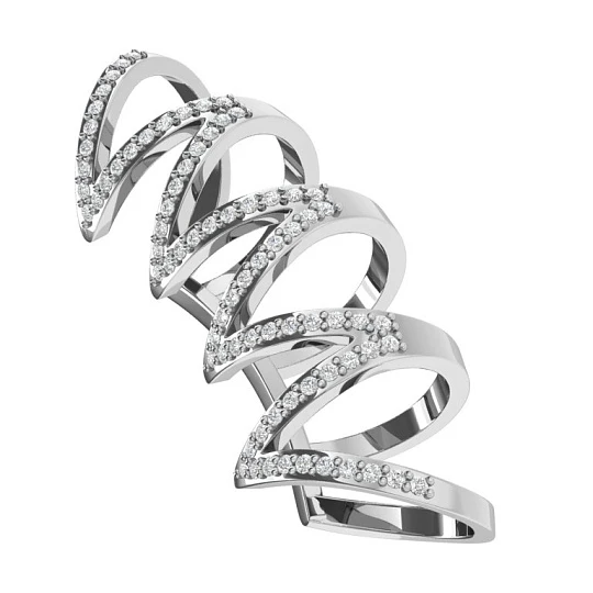 Серьги серебряные 0201579-00775 | Каффы серьги купить по выгодной цене в ювелирном магазине ⭐️ «Золотая Подкова»