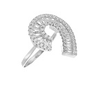 Кольцо серебряное MP-R00842-X-W-X-X-W | Кольцо серебряное MP-R00842-X-W-X-X-W купить по цене 4601 руб. в ювелирном магазине ⭐️ «Золотая Подкова»
