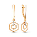 Серьги золотые 500102-1102 | Серьги золотые 500102-1102 купить по цене 37800 руб. в ювелирном магазине ⭐️ «Золотая Подкова»