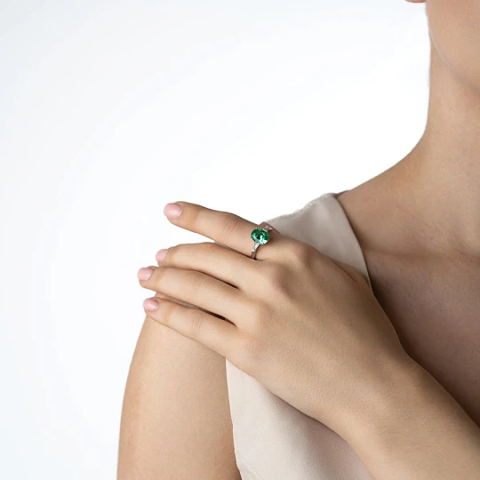 Кольцо золотое 920502Б.Гранат | Кольца с гранатом купить по выгодной цене в ювелирном магазине ⭐️ «Золотая Подкова»