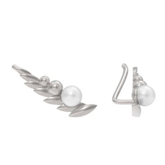 Серьги серебряные 1043312-01250-2S | Зажимы серьги купить по выгодной цене в ювелирном магазине ⭐️ «Золотая Подкова»