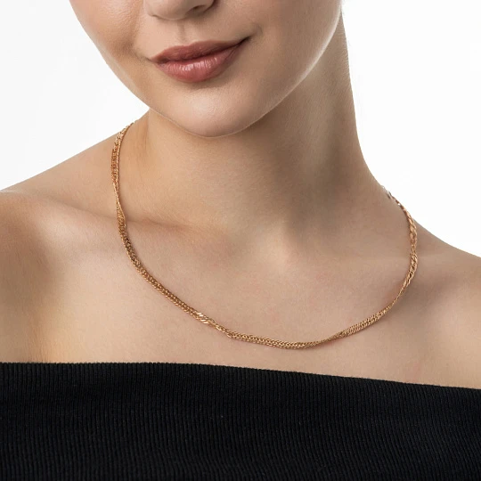 Цепь золотая ЦРМ30512050 | Ювелирные изделия от бренда Каратов 💍 купить по доступной цене в ювелирной сети «Золотая Подкова»