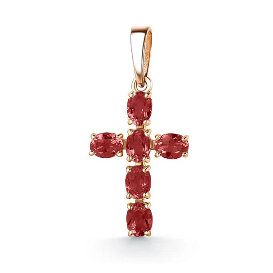 Подвеска золотая 80490450 Гранат | Подвески и кулоны с гранатом купить по выгодной цене в ювелирном магазине ⭐️ «Золотая Подкова»