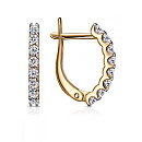 Серьги золотые С132-3081 | Серьги золотые С132-3081 купить по цене 44100 руб. в ювелирном магазине ⭐️ «Золотая Подкова»