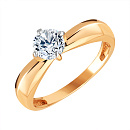 Кольцо золотое 009821-1102 | Кольцо золотое 009821-1102 купить по цене 44775 руб. в ювелирном магазине ⭐️ «Золотая Подкова»