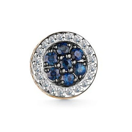 Подвеска золотая 35656-102 | Подвески и кулоны с сапфиром купить по выгодной цене в ювелирном магазине ⭐️ «Золотая Подкова»