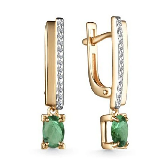 Серьги золотые 25-101 | Серьги с изумрудами купить по выгодной цене в ювелирном магазине ⭐️ «Золотая Подкова» Серьги золотые 25-101 | Серьги с изумрудами купить по выгодной цене в ювелирном магазине ⭐️ «Золотая Подкова»