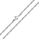 Цепь серебряная 1602R040L50 | Цепь серебряная 1602R040L50 купить по цене 3018 руб. в ювелирном магазине ⭐️ «Золотая Подкова»