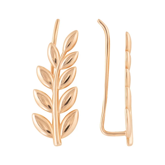 Серьги золотые 017752-1000 | Каффы серьги купить по выгодной цене в ювелирном магазине ⭐️ «Золотая Подкова»