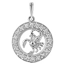 Подвеска серебряная 8402с скорп. Скорпион | Подвеска серебряная 8402с скорп. Скорпион купить по цене 1144 руб. в ювелирном магазине ⭐️ «Золотая Подкова»