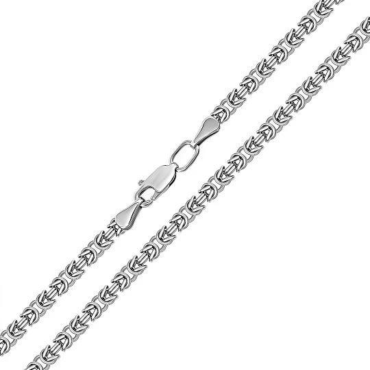 Цепь серебряная Ц1ВЗ17РО010050 | Ювелирные изделия от бренда Каратов 💍 купить по доступной цене в ювелирной сети «Золотая Подкова»