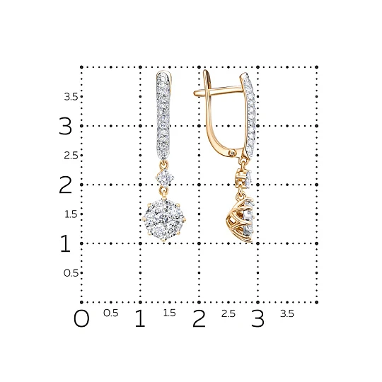Серьги из золота с бриллиантами