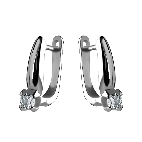 Серьги серебряные SET16682E | Серьги купить по доступной цене в ювелирном магазине «Золотая Подкова»