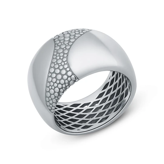 Кольцо серебряное 01078-10-090101-00 | Кольца без вставок купить по выгодной цене в ювелирном магазине ⭐️ «Золотая Подкова»