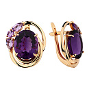 Серьги золотые 2340902 Аметист | Серьги золотые 2340902 Аметист купить по цене 124204 руб. в ювелирном магазине ⭐️ «Золотая Подкова»