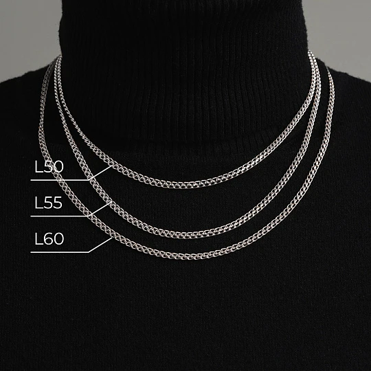 Цепь серебряная 1808R030L40 | Ювелирные изделия от бренда Серебряная Венеция 💍 купить по доступной цене в ювелирной сети «Золотая Подкова»