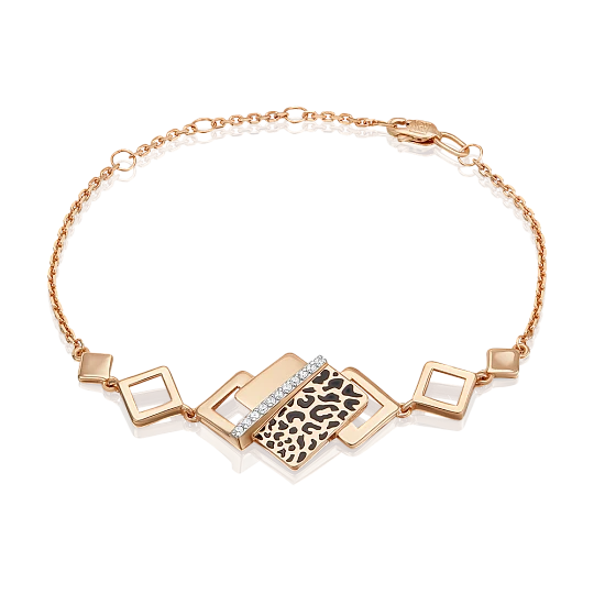 Браслет золотой 05-0801-00-401-1110 | Браслеты с фианитом купить по выгодной цене в ювелирном магазине ⭐️ «Золотая Подкова»