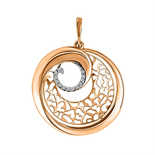 Подвеска золотая 106118-1102 | Ювелирные изделия в сети Золотая Подкова