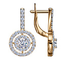 Серьги золотые С132-3655 | Серьги золотые С132-3655 купить по цене 79380 руб. в ювелирном магазине ⭐️ «Золотая Подкова»