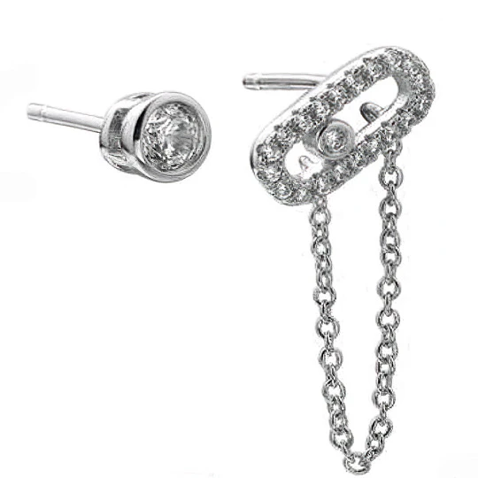 Серьги серебряные CZ-E04664-X-W-W-X-W | Пусеты гвоздики серьги купить по выгодной цене в ювелирном магазине ⭐️ «Золотая Подкова»