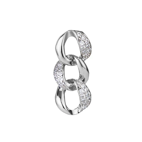 Подвеска из серебра с фианитами