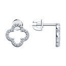 Серьги серебряные 94025798 | Серьги серебряные 94025798 купить по цене 4338 руб. в ювелирном магазине ⭐️ «Золотая Подкова»