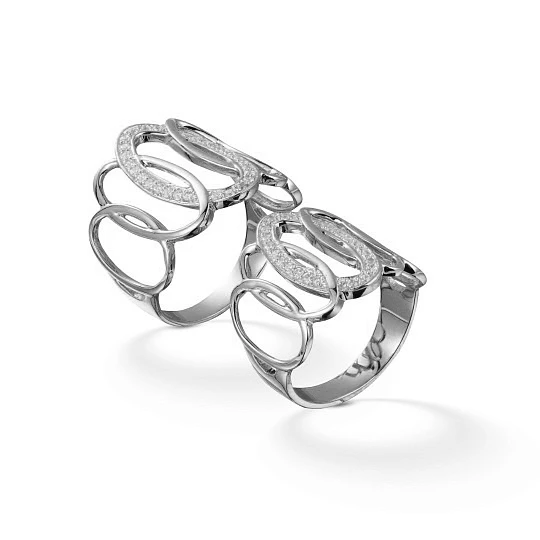 Кольцо серебряное К937с | Серебряные кольца купить по выгодной цене в ювелирном магазине ⭐️ «Золотая Подкова»