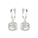 Серьги серебряные E13RC0156E | Серьги серебряные E13RC0156E купить по цене 4675 руб. в ювелирном магазине ⭐️ «Золотая Подкова»