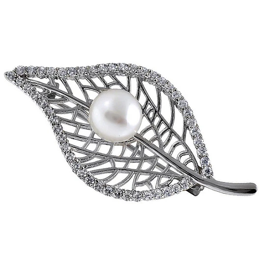 Брошь серебряная 89059с | Ювелирные изделия в сети Золотая Подкова