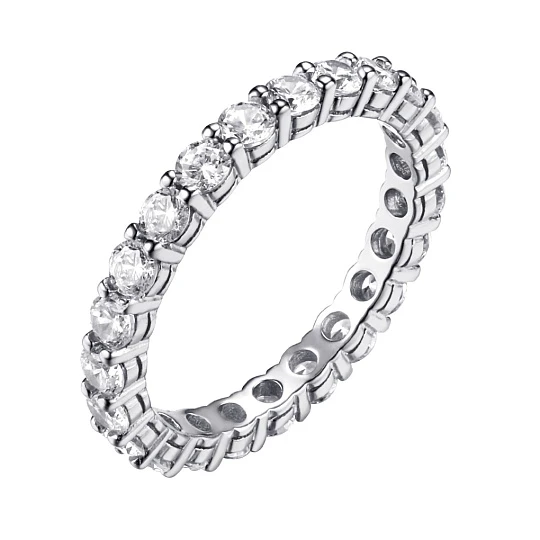 Кольцо серебряное CZ-R00684-X-W-X-X-W | Кольца дорожка купить по выгодной цене в ювелирном магазине ⭐️ «Золотая Подкова»