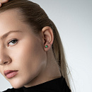 Серьги золотые 930454Цаворит