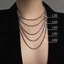 Цепь серебряная 1830R010L40 | Цепь серебряная 1830R010L40 купить по цене 772 руб. в ювелирном магазине ⭐️ «Золотая Подкова»