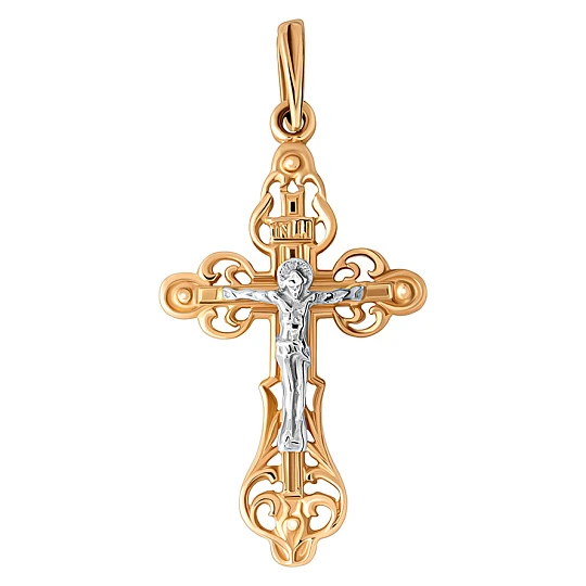 Подвеска золотая 810-00064-10-00-00-00 | Ювелирные изделия Золотые кресты православные и мусульманские подвесы купить по выгодной цене в ювелирном магазине ⭐️ «Золотая Подкова»
