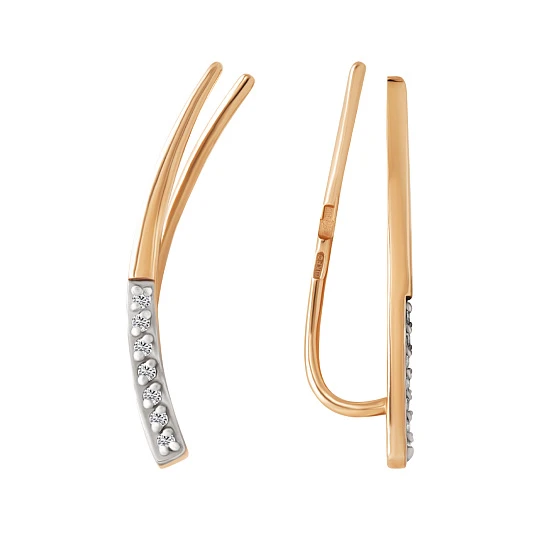 Серьги золотые 831Л. | Зажимы серьги купить по выгодной цене в ювелирном магазине ⭐️ «Золотая Подкова»