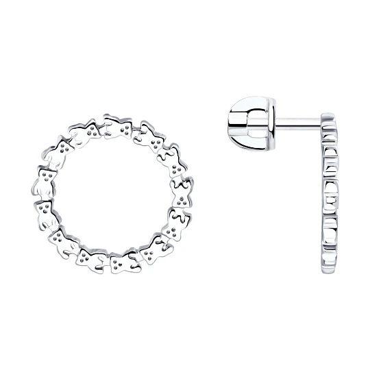 Серьги серебряные 94026009 | Ювелирные изделия От «соколов» купить по выгодной цене в ювелирном магазине ⭐️ «Золотая Подкова»