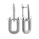 Серьги серебряные CZ-E03480-X-W-X-X-W | Серьги серебряные CZ-E03480-X-W-X-X-W купить по цене 8457 руб. в ювелирном магазине ⭐️ «Золотая Подкова»