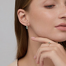 Серьги золотые 26223-101 | Серьги золотые 26223-101 купить по цене 80500 руб. в ювелирном магазине ⭐️ «Золотая Подкова»