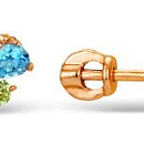 Серьги золотые С130-253М2 | Серьги золотые С130-253М2 купить по цене 19436 руб. в ювелирном магазине ⭐️ «Золотая Подкова»