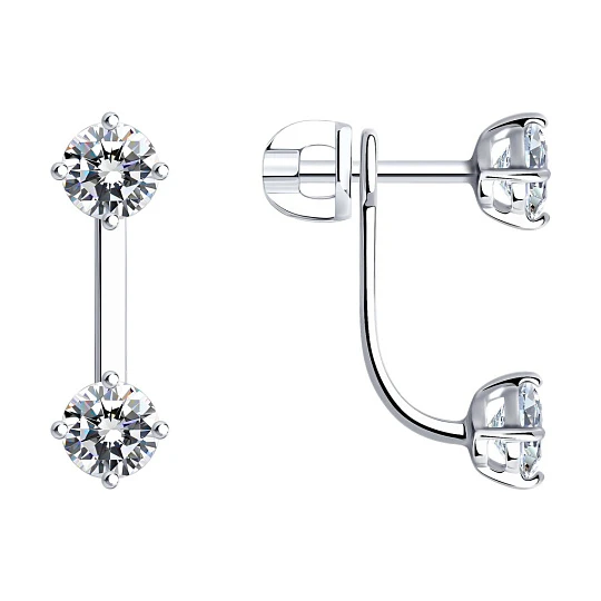 Серьги серебряные 94026005 | Ювелирные изделия От «соколов» купить по выгодной цене в ювелирном магазине ⭐️ «Золотая Подкова»