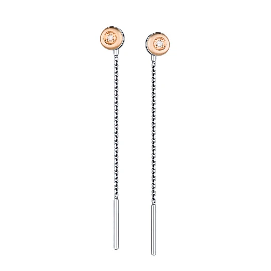 Серьги из серебра с бриллиантами