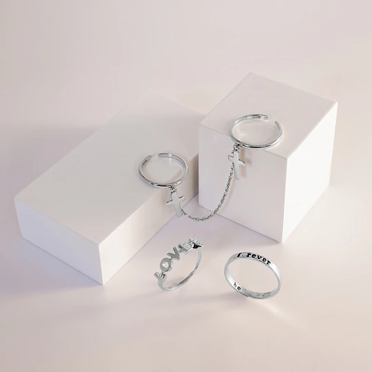 Кольцо серебряное 0121669-00245 | Ювелирные изделия в сети Золотая Подкова