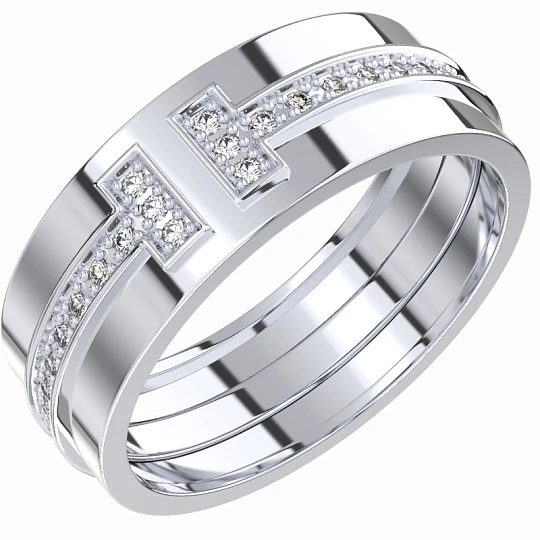 Кольцо серебряное 0101760-00775 | Кольца с фианитом купить по выгодной цене в ювелирном магазине ⭐️ «Золотая Подкова»