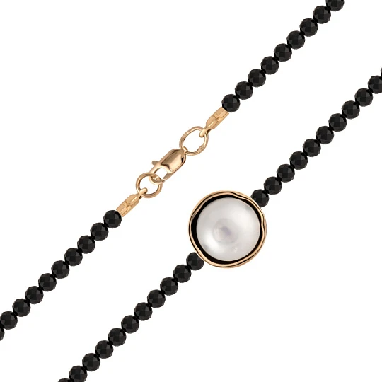 Браслет золотой 14-21320-1589 | Браслеты с ониксом купить по выгодной цене в ювелирном магазине ⭐️ «Золотая Подкова»